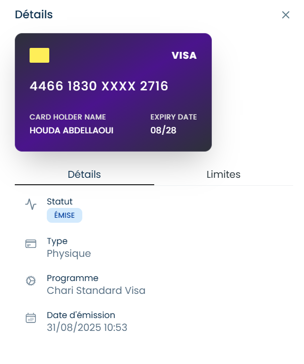 Cards issuing and management feature 2